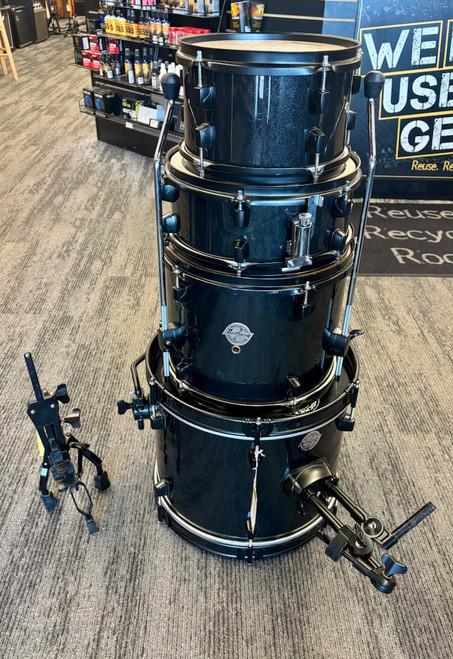 Vist Large View of Product Image Which is Used Ludwig QUESTLOVE POCKET JR KIT W/ALL Drum Shells and Hardware Black