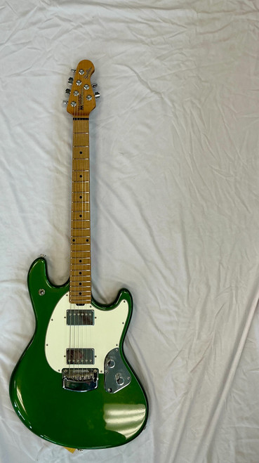 Vist Large View of Product Image Which is Used 2020 Ernie Ball MUSIC MAN STINGRAY Super S Electric Guitar Green 6-String