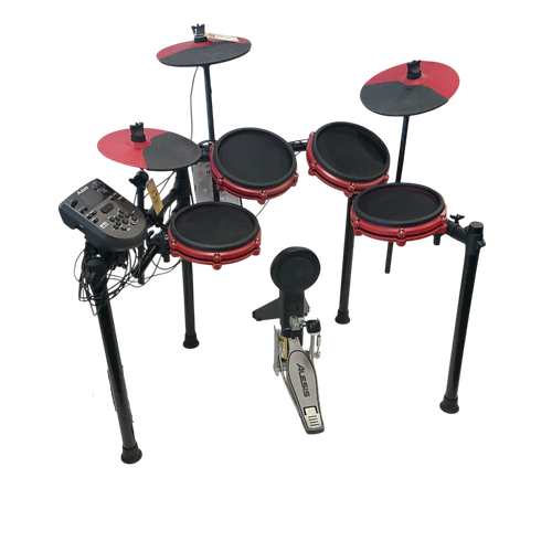 Vist Large View of Product Image Which is Used Alesis 5PC / 3 CYMBAL NITRO KIT W/9VDC Electronic Drum Kit