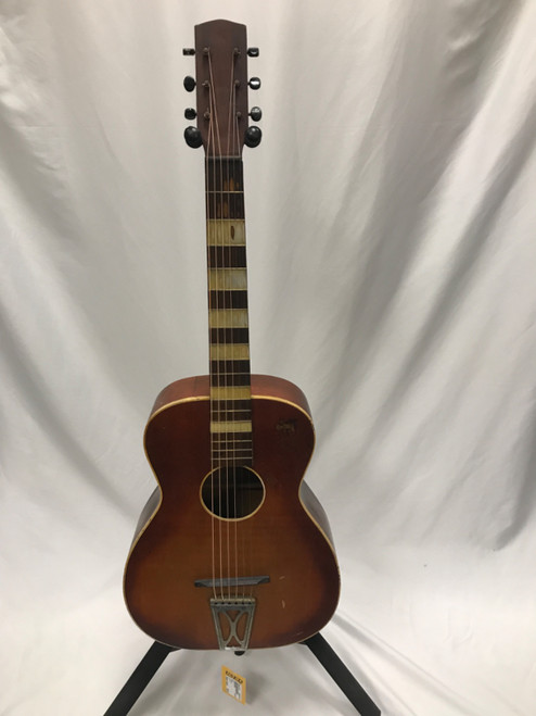 Vist Large View of Product Image Which is Used Kay STELLA Vintage Laminate Top Acoustic Guitar Tobacco Sunburst