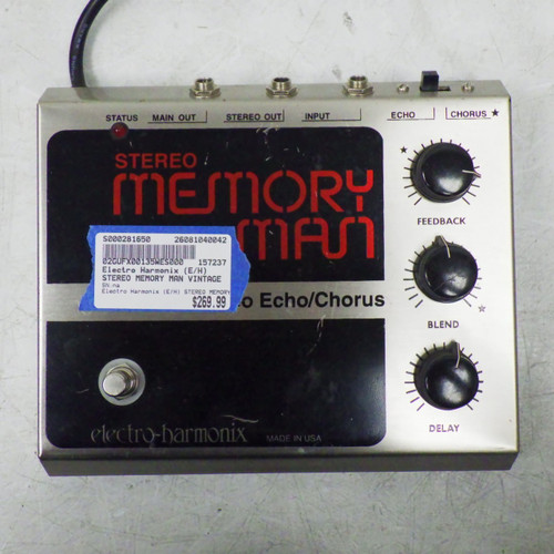 Vist Large View of Product Image Which is Used Electro Harmonix (E/H) stereo Memory Man Vintage Delay Pedal