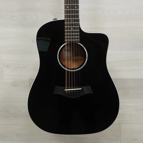 Vist Large View of Product Image Which is Used Taylor 250ce Plus 12 String Solid Top Acoustic Guitar Black