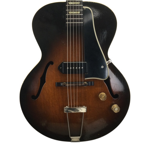 Vist Large View of Product Image Which is Vintage 1950s Gibson L-50 Semi-Hollow Electric Guitar Sunburst 6-String