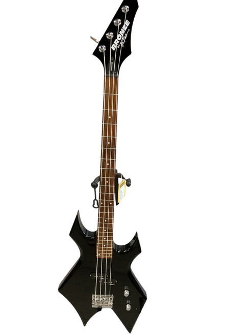 Vist Large View of Product Image Which is Used BRONZE WARLOCK Modern Metal Bass Guitar Black 4-String
