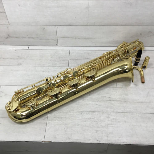 Vist Large View of Product Image Which is Used Yamaha YBS-52 Baritone Saxophone Low A Baritone Saxophone