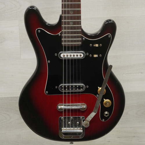 Vist Large View of Product Image Which is Used Kingston 2 Pickup Model Vintage Double Cutaway Electric Guitar Tobacco Sunburst