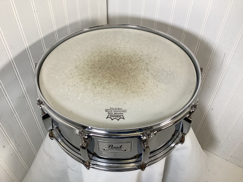 Vist Large View of Product Image Which is Used Pearl 14X6 STEEL SHELL SNARE DRUM Metal Snare Drum 14"