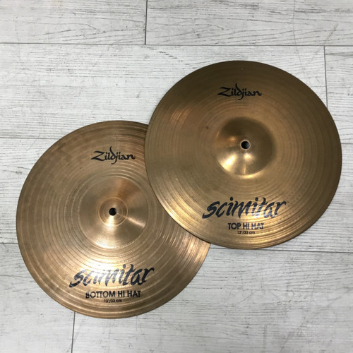 Vist Large View of Product Image Which is Used Zildjian Scimitar Bronze 13" Hi Hat Cymbals