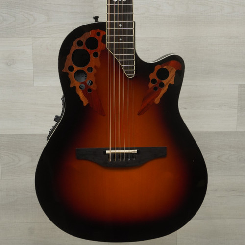 Vist Large View of Product Image Which is Used Ovation 2758AX-NEB-G Pro Series Standard Elite Deep Contour Acoustic-electric Guitar - New England Burst - 12-string