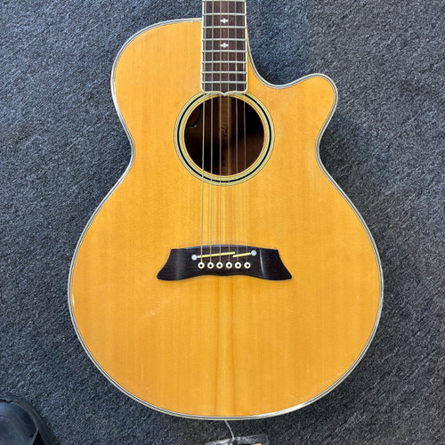 Vist Large View of Product Image Which is Used Takamine LTD 89 Solid Top Acoustic Guitar Natural