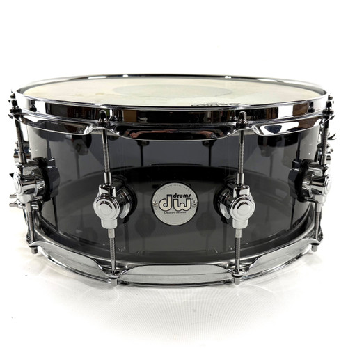 Vist Large View of Product Image Which is Used DW Design Series Acrylic Smoke Glass Snare Drum 14"