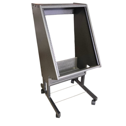 Vist Large View of Product Image Which is Used Brandless 14U Rolling Studio Slant Rack 13+ Space