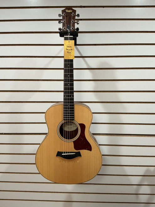 Vist Large View of Product Image Which is Used Taylor GS MINI E Solid Top Acoustic Guitar Natural