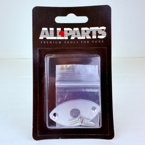 Allparts Chrome Football Jackplate w/Screws 41121-ALLAP-0615-010