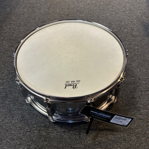 Vist Large View of Product Image Which is Used Pearl 14X5 STEEL SNARE Metal Snare Drum 14"