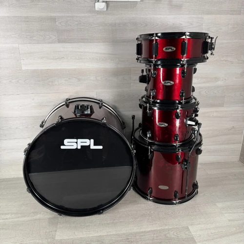Vist Large View of Product Image Which is Used SPL 5-piece Drum Set - Red - Hardware Included - Local Pickup Only
