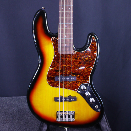 Vist Large View of Product Image Which is Used Squier JAZZ BASS ELECTRIC BASS J Type Bass Guitar Sunburst 4-String