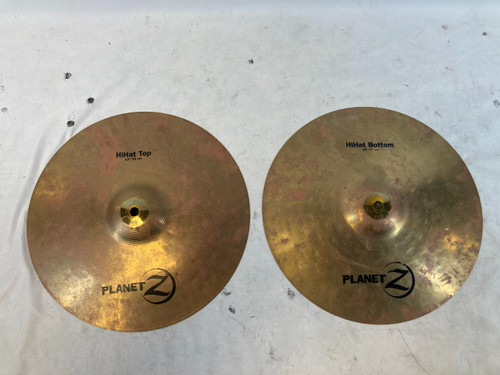 Vist Large View of Product Image Which is Used Zildjian 13" Planet Z Hi Hat Cymbals
