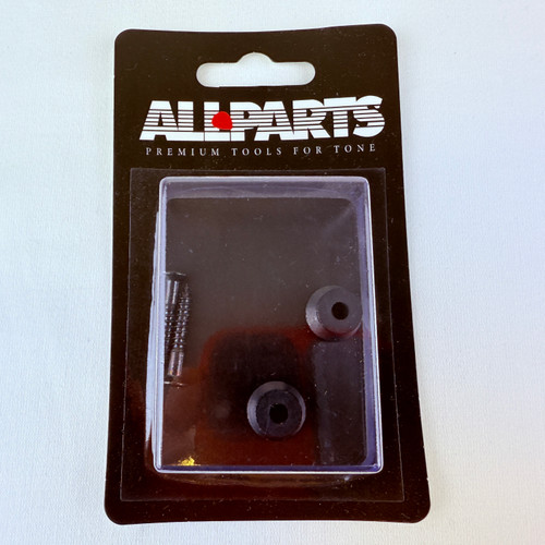 Allparts Black Strap Button Set w/Screws 41121-ALLAP-0670-003