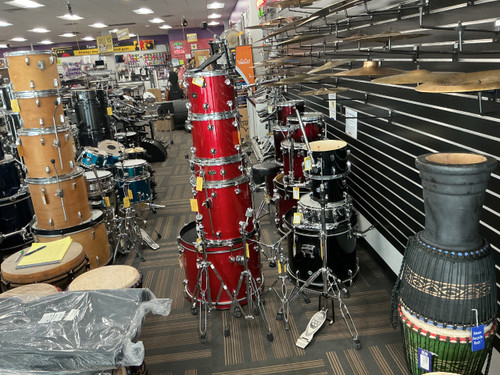 Vist Large View of Product Image Which is Used Pacific 5 PIECE DRUM KIT + HARDWARE Drum Shells and Hardware Orange