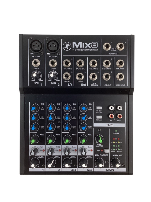 Vist Large View of Product Image Which is Used Mackie MIX 8 Mixer w/AC 