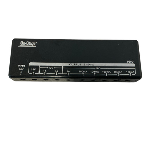 Vist Large View of Product Image Which is Used ONSTAGE PS901 POWER SUPPLY W/18VDC Guitar Effects Pedal