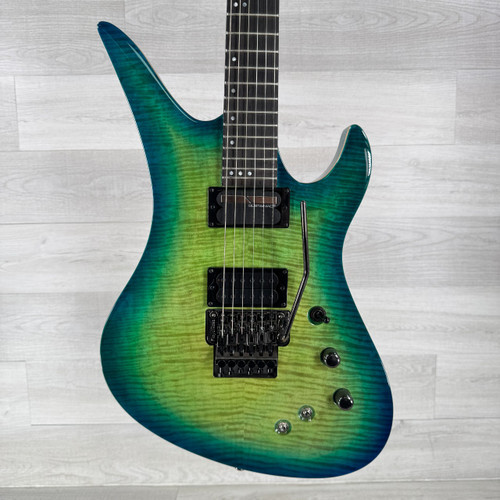 Vist Large View of Product Image Which is Used Schecter Blackjack SLS Avenger FR-S Electric Guitar - Aqua Burst
