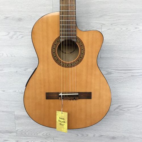 Vist Large View of Product Image Which is Used Sunlite GCN-1630 -ELECTRONICS Laminate Top Acoustic Guitar Wood