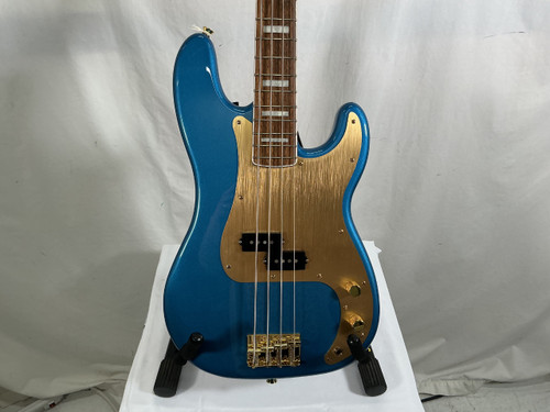 Vist Large View of Product Image Which is Used Squier 40TH ANN GOLD ED. P BASS P Type Bass Guitar Blue 4-String