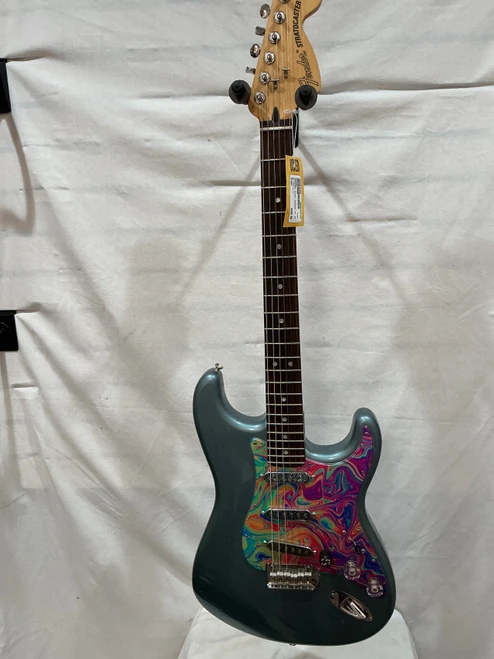 Vist Large View of Product Image Which is Used Fender MEXICAN STRAT MODDED BY JOHN HILL S Type Electric Guitar Green 6-String
