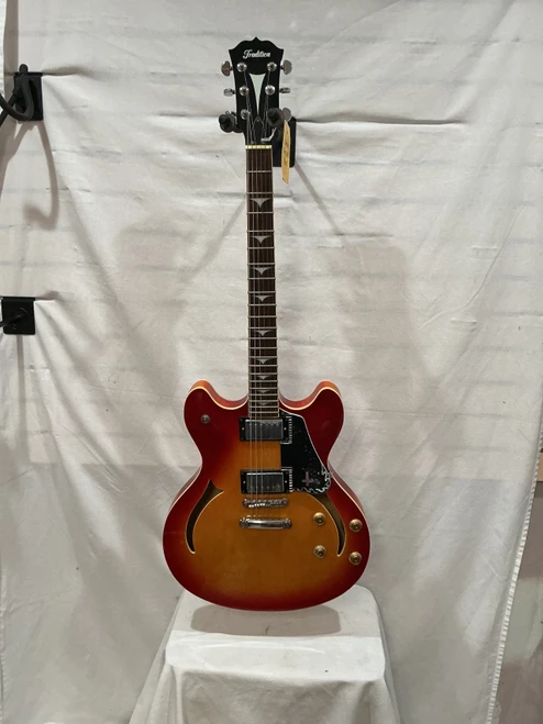 Vist Large View of Product Image Which is Used Tradition MTL650 Semi-Hollow Electric Guitar Cherry Sunburst 6-String