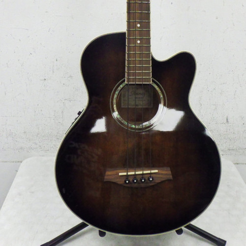 Vist Large View of Product Image Which is Used Ibanez AEB10E-DVS Acoustic Bass Guitar Tobacco Sunburst 4-String
