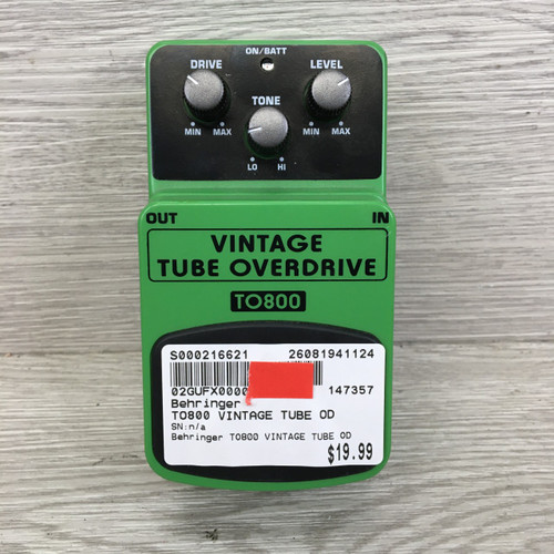 Vist Large View of Product Image Which is Used Behringer TO800 VINTAGE TUBE OD Overdrive Pedal