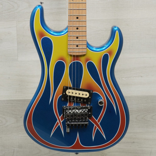 Vist Large View of Product Image Which is Used Kramer Baretta Custom Electric Guitar Hot Rod Blue