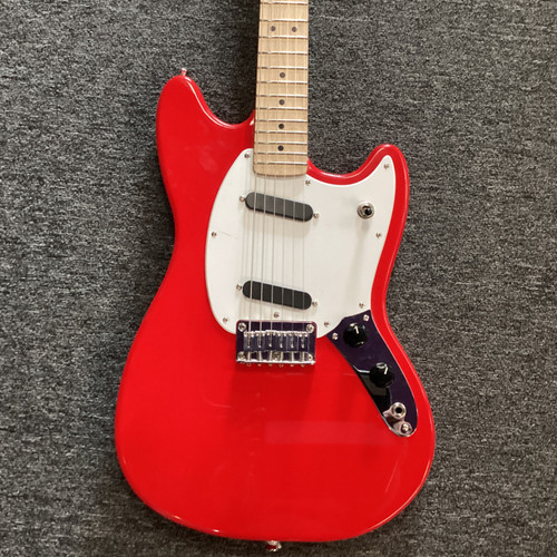 Vist Large View of Product Image Which is Used Squier SONIC MUSTANG Offset Double Cutaway Electric Guitar Red 6-String