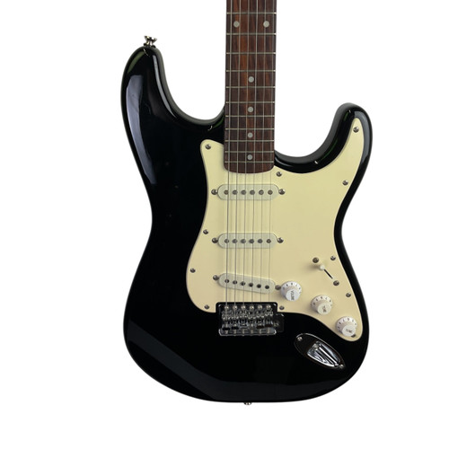 Vist Large View of Product Image Which is Used Squier AFFINITY STRAT S Type Electric Guitar Black 6-String