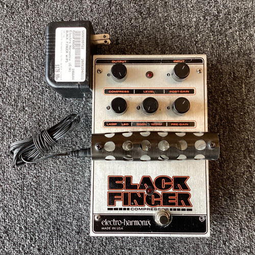 Vist Large View of Product Image Which is Used Electro Harmonix (E/H) BLACK FINGER W/PS Compressor Pedal