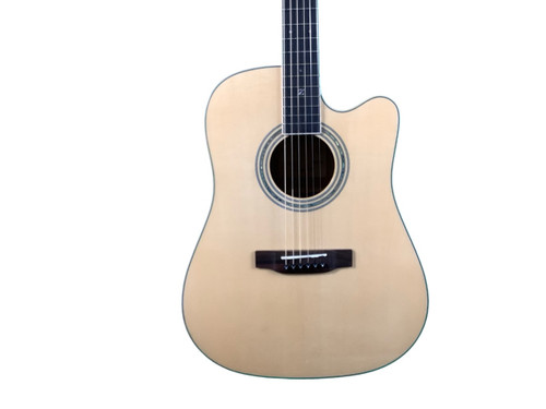 Vist Large View of Product Image Which is Used Zager ZAD-50CE Solid Top Acoustic Guitar Natural