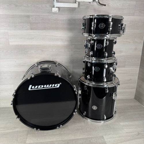 Vist Large View of Product Image Which is Used Ludwig Accent 5-piece Drum Set - Black - Cymbals and Hardware Included - Local Pickup Only