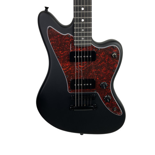 Vist Large View of Product Image Which is Used TOSTAR STANDARD SERIES TJM-160 Offset Double Cutaway Electric Guitar Black 6-String