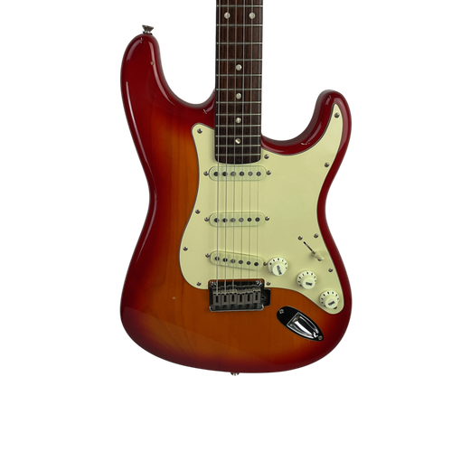 Vist Large View of Product Image Which is Used Squier STANDARD SERIES STRATOCASTER S Type Electric Guitar Cherry Sunburst 6-String