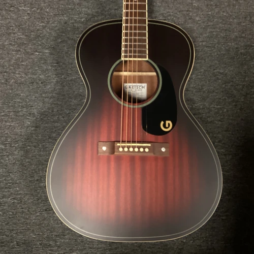 Vist Large View of Product Image Which is Used Gretsch JIM DANDY Laminate Top Acoustic Guitar Cherry Sunburst