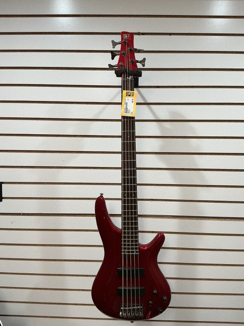 Vist Large View of Product Image Which is Used Ibanez SDGR 305 Modern Metal Bass Guitar Red 5-String