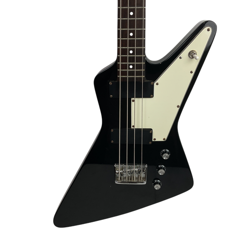 Vist Large View of Product Image Which is Used Hamer STANDARD BASS MIK Modern Metal Bass Guitar Black 4-String