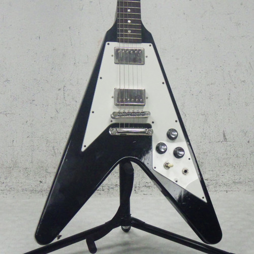 Vist Large View of Product Image Which is Used Gibson Flying V 67 REISSUE Pointy Electric Guitar Black 6-String