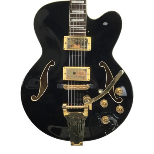 Vist Large View of Product Image Which is Used Ibanez AF75TDG-BK-12-01 Semi-Hollow Electric Guitar Black 6-String