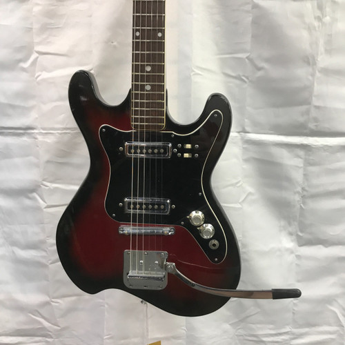 Vist Large View of Product Image Which is Used HEIT DELUXE KAWAI MIJ Vintage Offset Dbl Cutaway Guitar Red 6-String