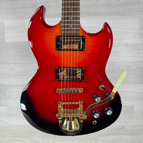 Vist Large View of Product Image Which is Used Jay Turser JT-55C Electric Guitar - Fireburst - See Description