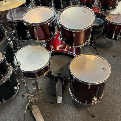 Vist Large View of Product Image Which is Used Gretsch DRUMSET 5 PIECE Drum Shells and Hardware Red