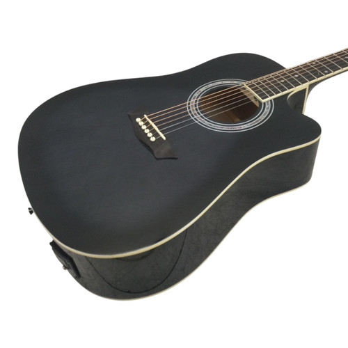 Vist Large View of Product Image Which is Used Washburn WA90CETBB Acoustic Guitar Black